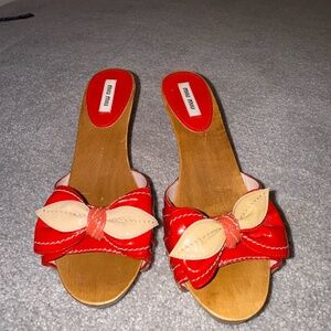 Vintage Miu Miu bow heels